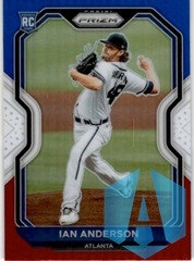 2021 Panini Prizm Red White & Blue Prizm Ian Anderson #82 Rookie RC